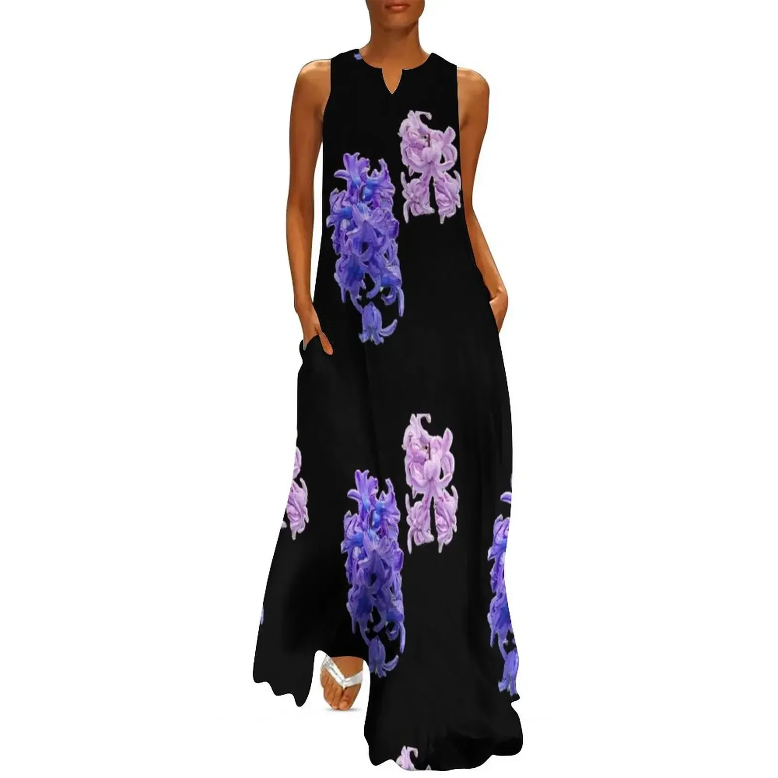 

Hyacinth on Black 2 Long Dress Woman's evening dress women's evening dress 2025 women's clothing summer 2025 novelties