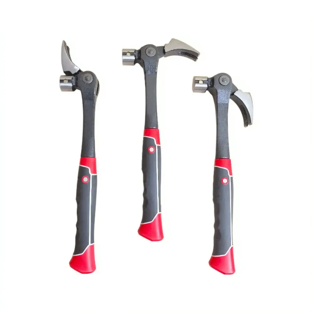 Heavy Duty Carbon Steel Claw Hammer Adjustable Angle Nail Puller Professional Woodworking Tool For Construction Home DIY