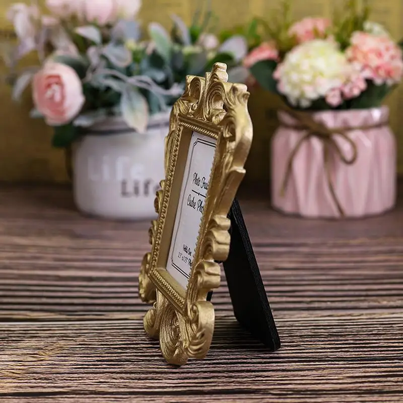1pc Picture Frame Antique Style Floral Embossed Frame Baroque Photo Frame For Home Office Living Room Hallway Decoration