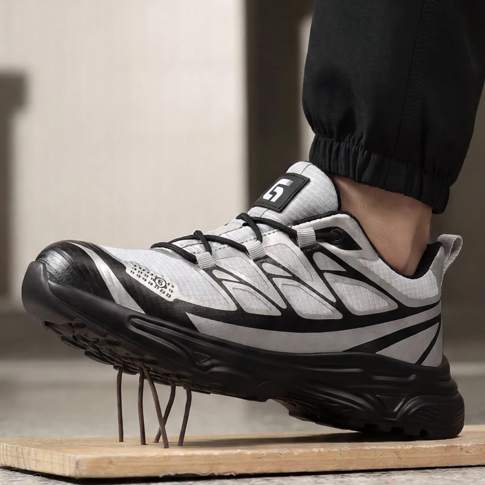 Quality Work Safety Shoes Fashion Men Work Sneakers Steel Toe Shoes Puncture-Proof Security Work Shoes Protection Male Shoes