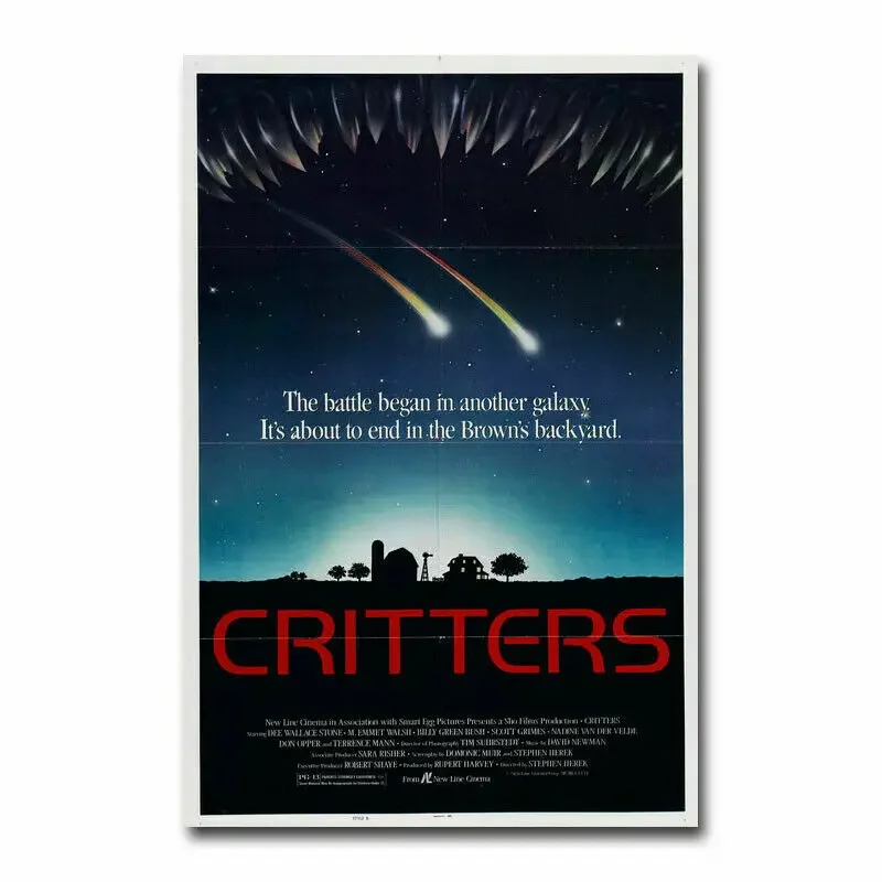 L0024 CRITTERS Movie RARE Horror Silk Fabric Poster Art Decor Indoor Painting Gift