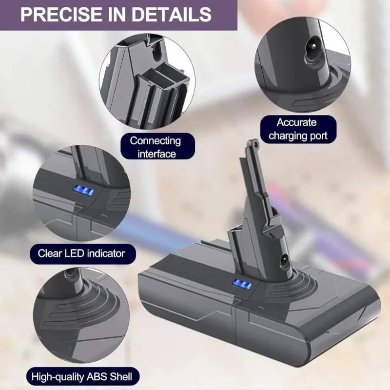 

Qualityfor Dyson V8 Replacement Battery For Dyson V8 Absolute Cord-Free Vacuum Handheld Vacuum Cleaner SV10 Batteryq