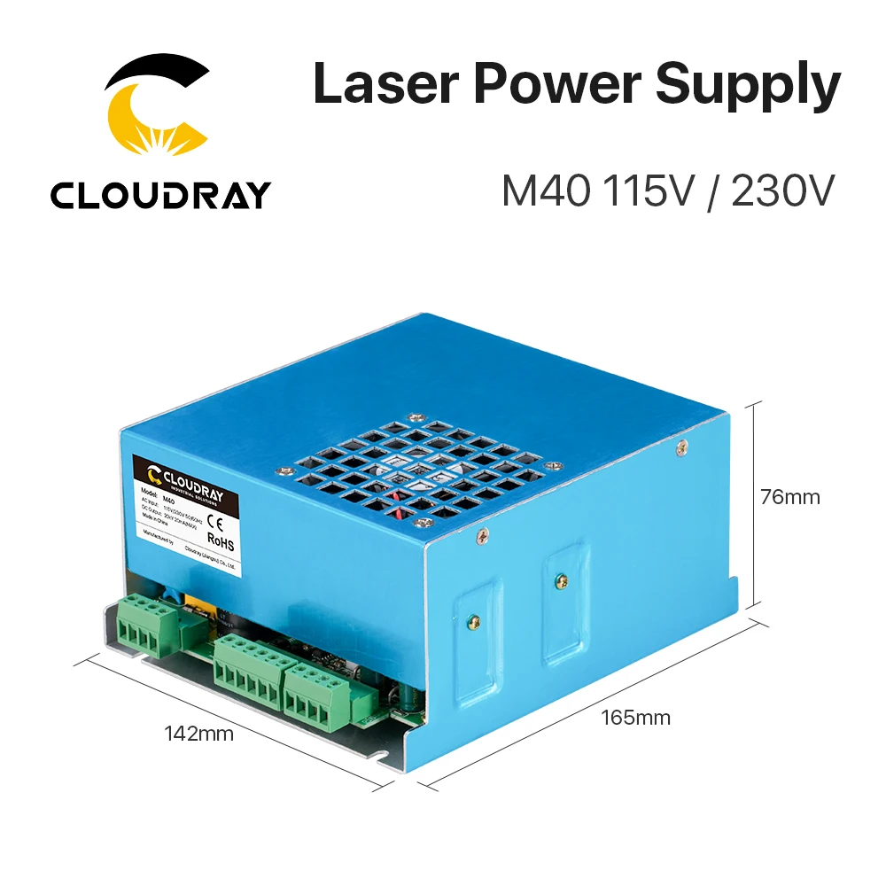 Imagem -05 - Cloudray-fonte de Alimentação Laser para Gravação e Corte 40w M40 115v 230v 3550w