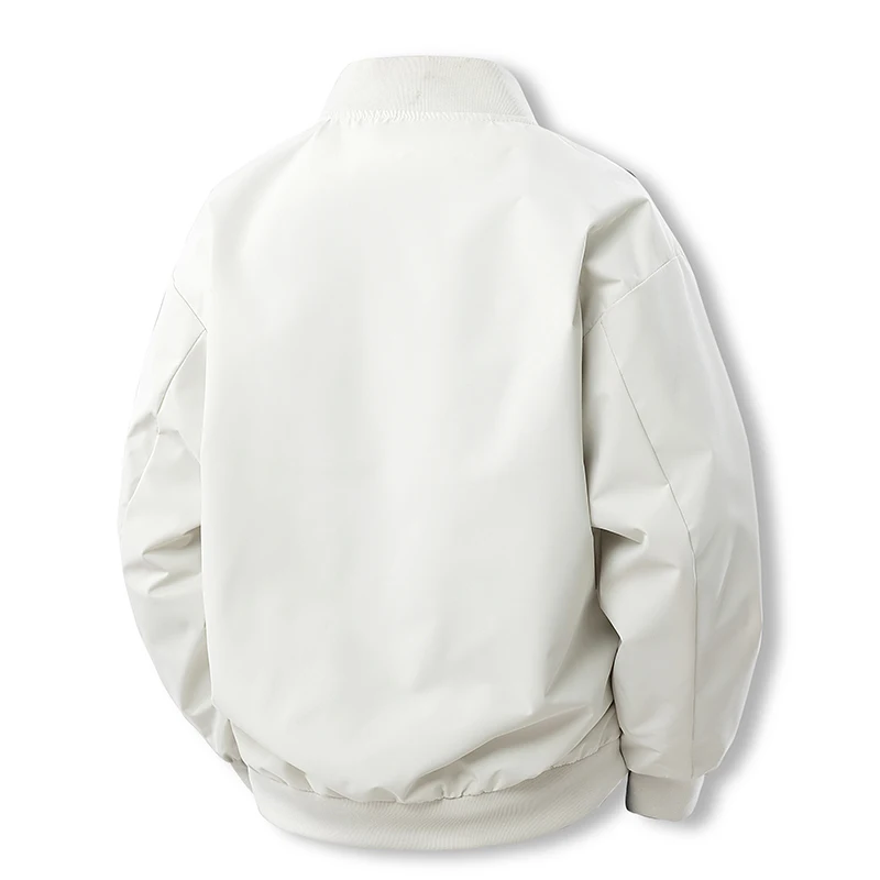 

Новая весенне-осенняя простая верхняя одежда Sli Baseball Jaet, повседневная универсальная летная пара, длинная свевая молния C...