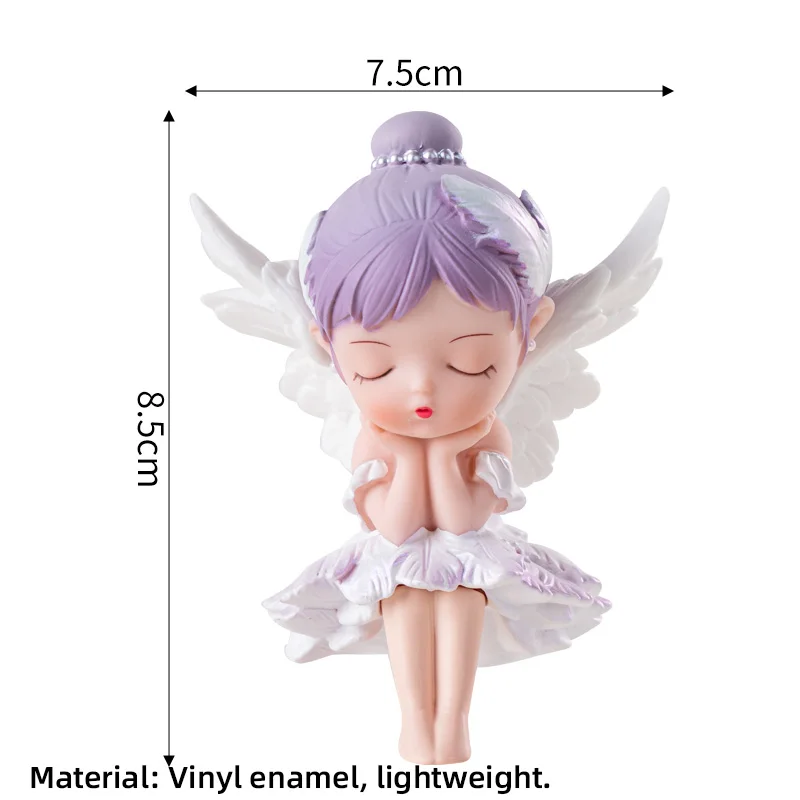 Alles Gute zum Geburtstag Prinzessin Kuchen Topper Ballett tanzendes Mädchen mit Engelsflügeln für einjährige Babyparty-Party-Dekoration – Detail 12