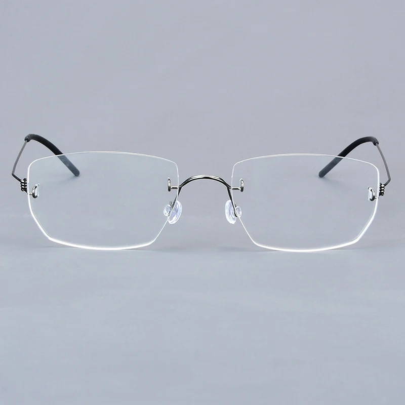 

2025 Denmark Brand Square Rimless Glasses Frame Pure Titanium Ultralight 2725 Fashion Frameless Eyeglasses Handmade Eyewear