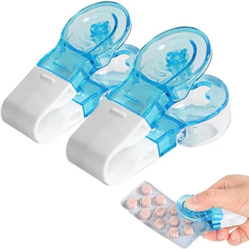 Polystyrene Portable Pill Taker Contactless Anti Drop Medicine Dispenser Labor-saving Mini Medicine Storage Box Medicine