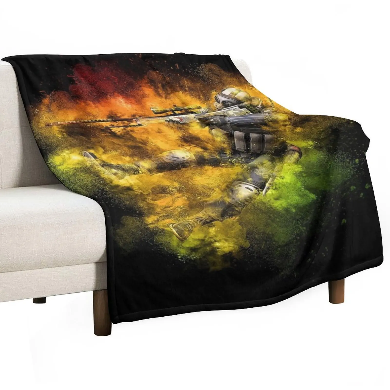 Counter Strike Global Offensive Throw Blanket Beautifuls Hairys Nap Thermals For Travel Blankets