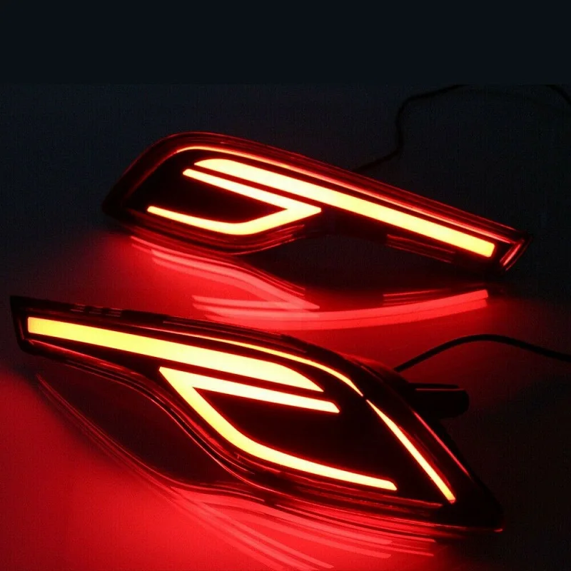 2PC LED Multi-function 12V LED Reflector Lamp Rear Fog Lamp Bumper Light Brake Light For Honda CRV CR-V 2017 2018 2019 2020 2021