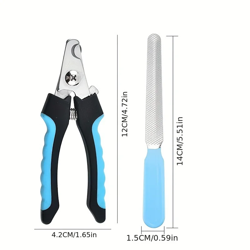 Pet Nail Clipper Set, Universal Nail Clippers for Cats and Dogs, with File and Anti-Splash Safety Nail Clippers, Grooming Tools for Small and Medium-Sized Dogs and Cats