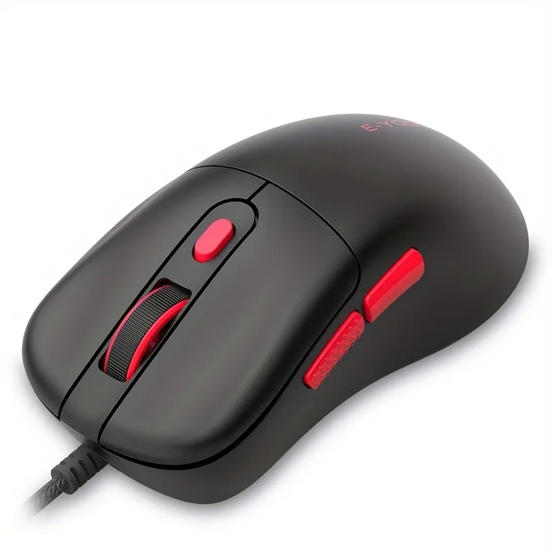 E-YOOSO USB Wired Mouse Gaming Mouse with 6 Buttons, Macro Editing Support, Optical Gamer Mice Ergonomic for Computer Laptop PC
