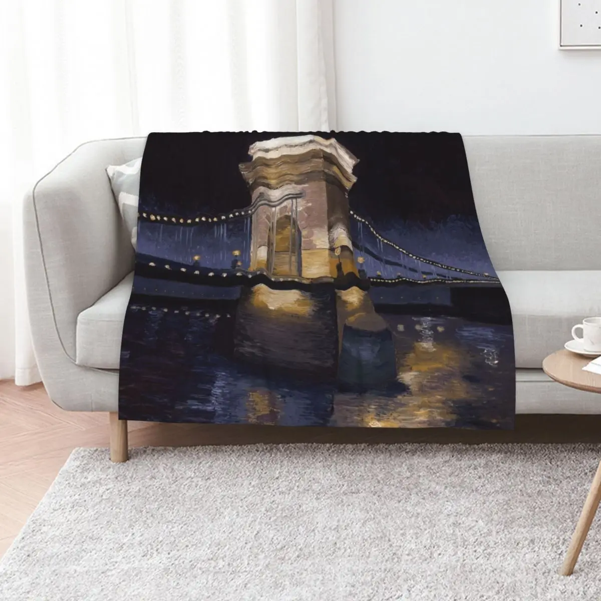 The Chain Bridge Throw Blanket Sofa Quilt Thermals For Travel Furrys bed plaid heavy to sleep Bed Fashionable Blankets