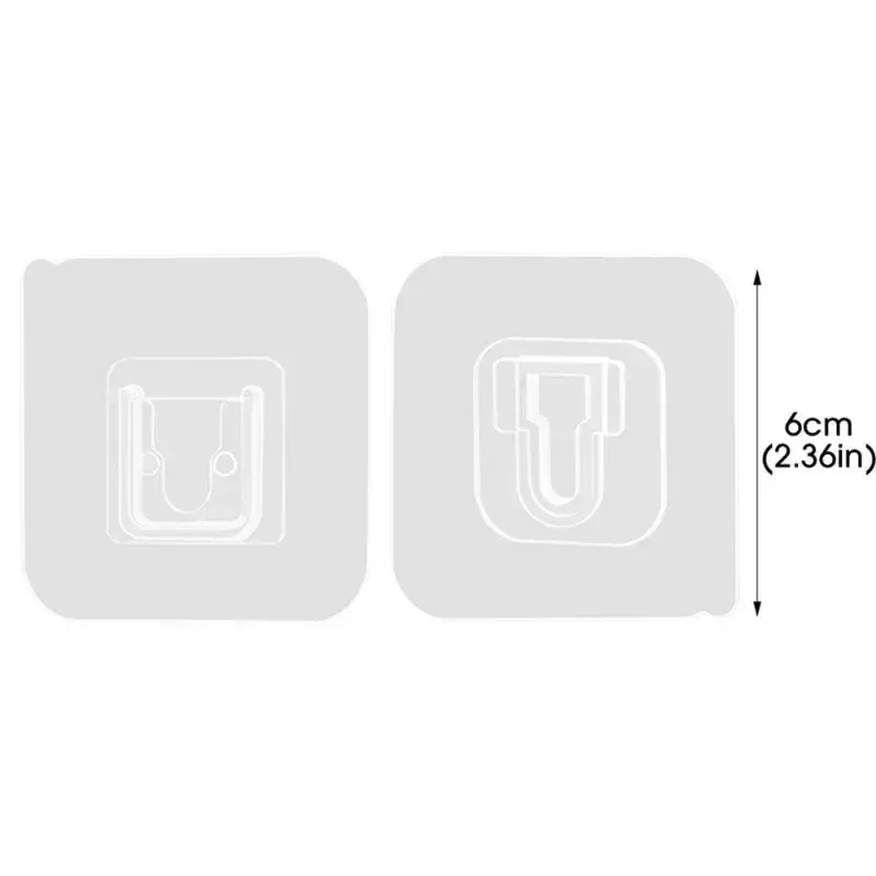 Strong Traceless Buckle Hooks Self-Adhesive Socket Router Invisible Snap Hooks Wall-mounted Storage Rack for Bathroom Kitchen
