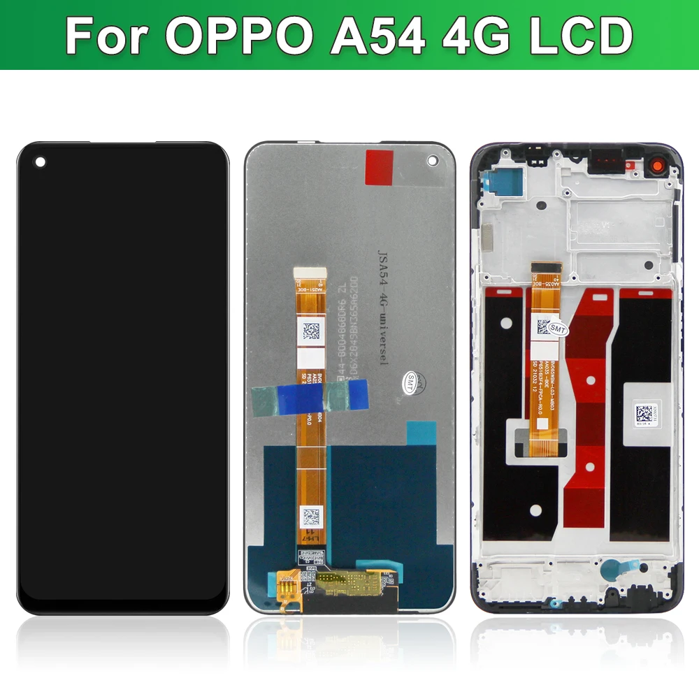 Display for Oppo A54 4G CPH2239 Lcd Display Touch Screen Digitizer Assembly with Frame for Oppo A54 5G CPH2195 OPG02 Tested