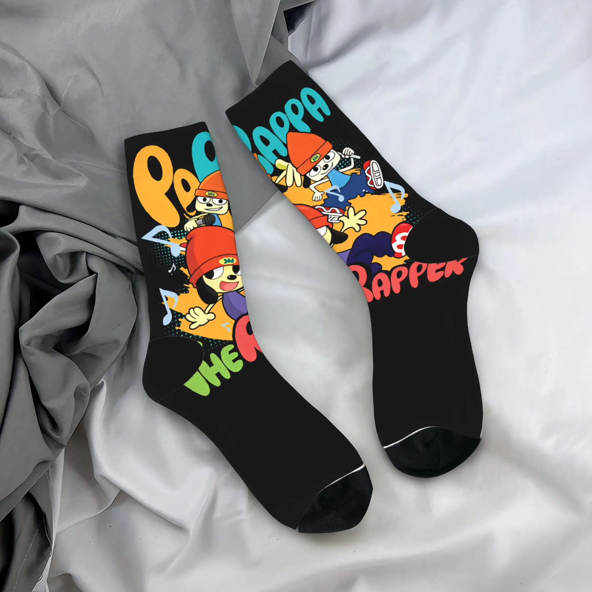 PaRappa The Rappers Stockings Women Men  Socks Medium Soft Novelty Socks Autumn Climbing Anti Sweat Custom Socks Gift