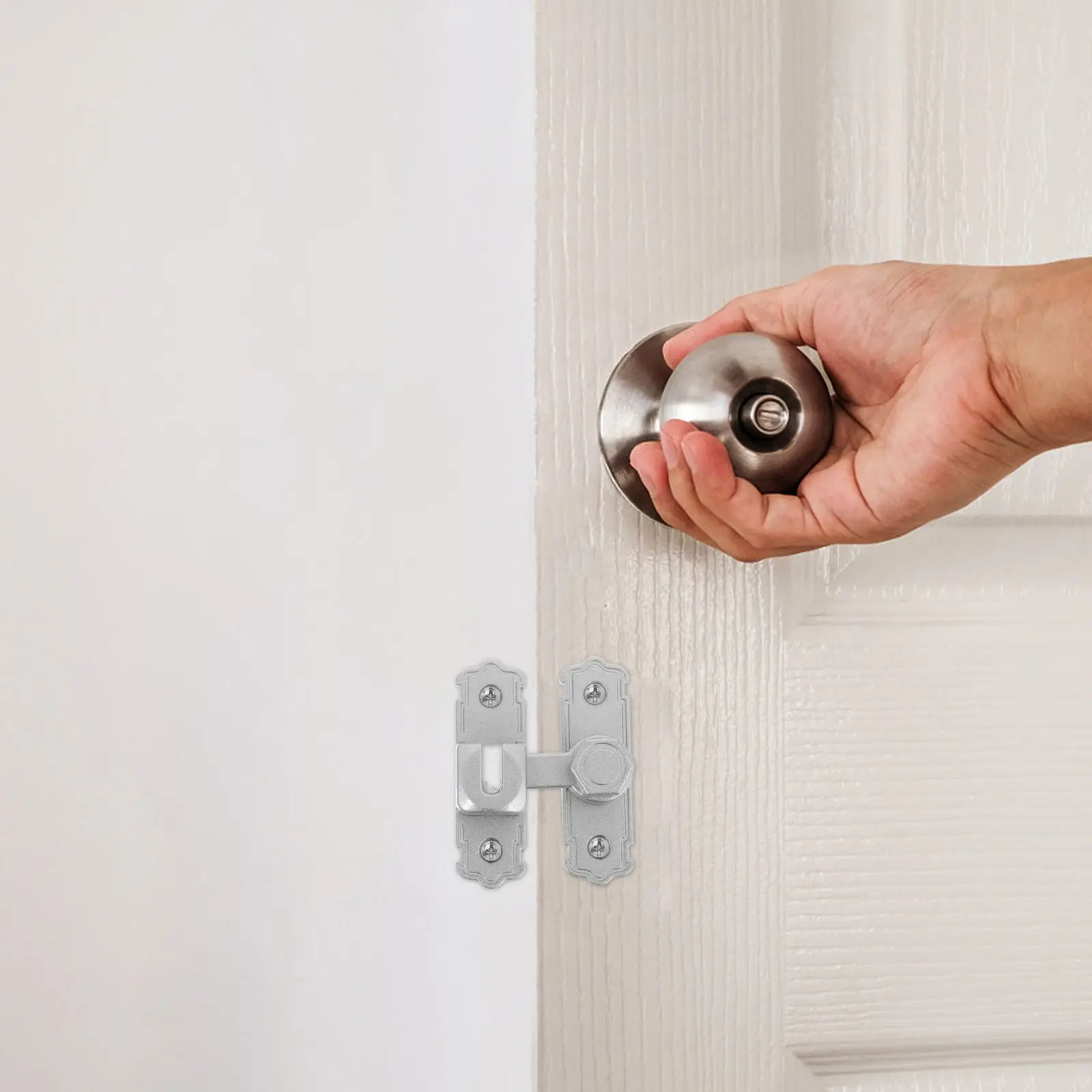 

2 pcs Door Lock Latch Bolt Aluminum Alloy Silent Precision Durable Modern Bathroom Bedroom Sliding Door Hardware Easy