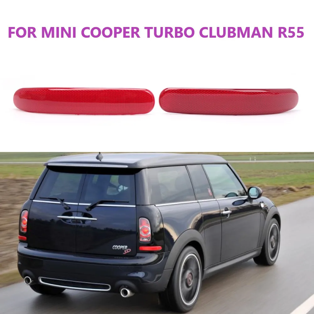 For 2008-2014 BMW MINI COOPER TURBO CLUBMAN R55 Red Lens Rear Bumper Reflector Lights Left Right 275466603  275466503