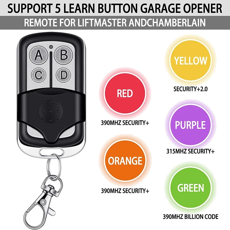 3Pcs Universal Garage Door Remote Control Compatible With Liftmaster Craftsman Garage Door Opener