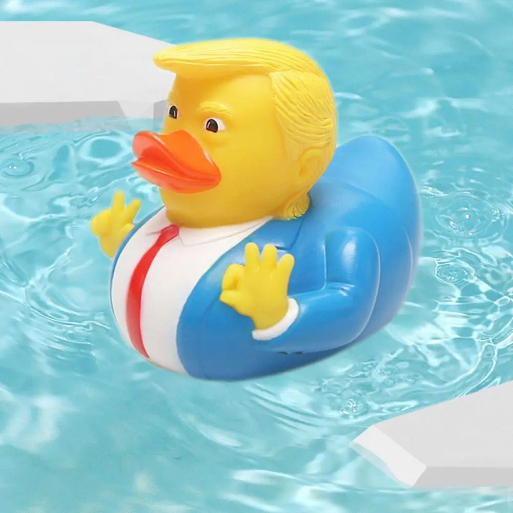 Ikonische Frisur Ente schwimmendes Spiel Ente lustige Trumpf Gummi Ente Bades pielzeug für Kinder pannen sicher für Pools für Kinder