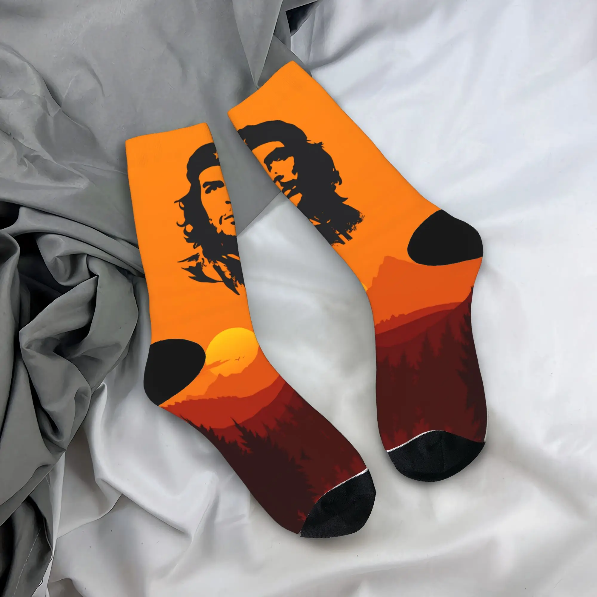 

Che G-Guevara With Cuba Flag Socks Modern Stockings Women Men High Quality Running Socks Winter Graphic Non Slip Socks
