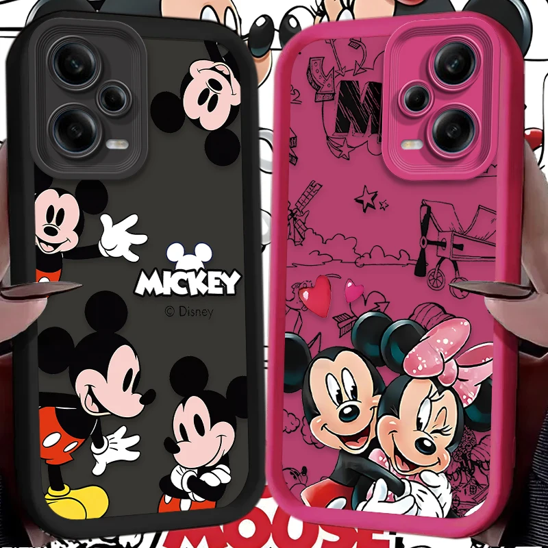 Disney Mickey Minnie Mouse Case for Xiaomi Redmi Note 13 12 11 Pro Plus 4G 5G 12S 11S 10S 10 9 9S 8 12C 13C A3 Silicone Cover