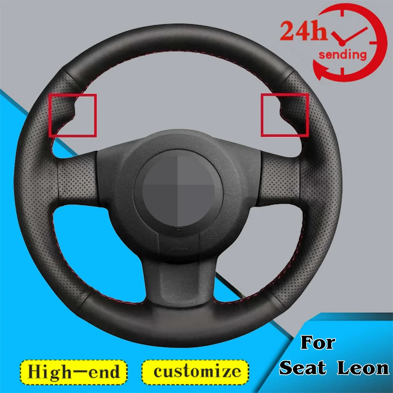 Custom Car Steering Wheel Braid Cover 100% Fit For Seat Leon (1P) FR 2007 Leon (1P) Cupra 2007 Ibiza (6L) FR 2006 Steering Wrap