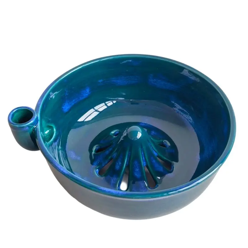 M11K- Berry Washing Bowl Self-Rinsing Design, Fruit Rinse Stoneware Basket With Drainage Holes For Kitchen Counters