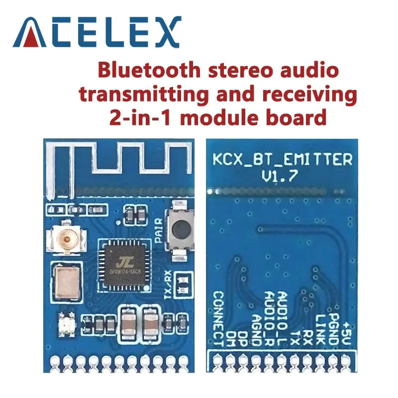 Bluetooth 5.3 Stereo transmisja Audio i odbiór dwa w jednym Module bezprzewodowego moduł transmitujący transmisja Audio