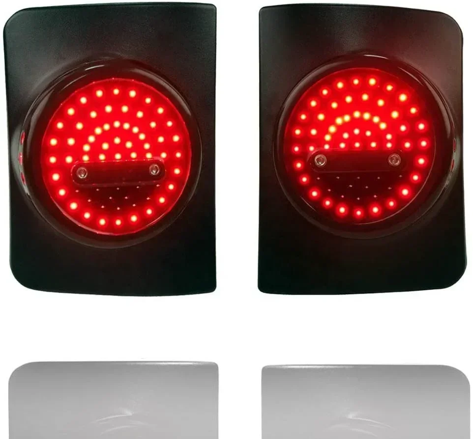 STLFLED Round Tail Light Brake Light Turn Signal Reverse Light For Jeep Wrangler Unlimited JK 4 Door Led Taillight(2 pcs)