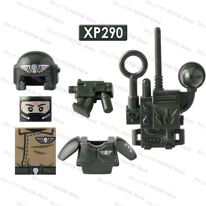 Military Imperial Guard Heavy Engineering Assault Team Signal Corps Commander Action-figuren Montage Modell Bausteine Spielzeug