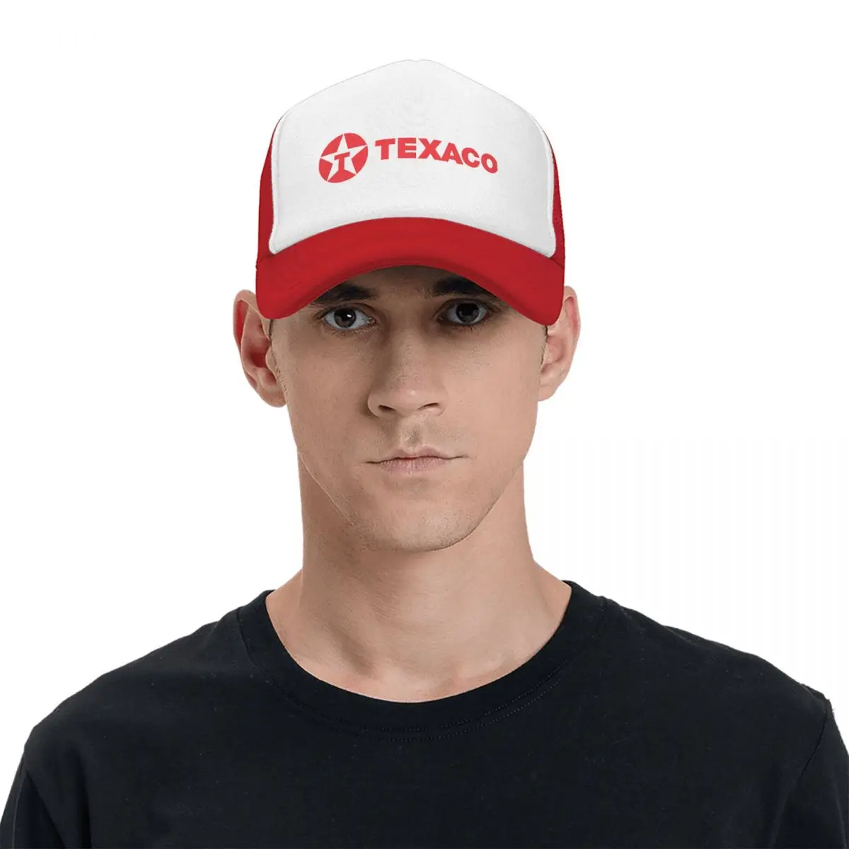 Texaco Oil topi Trucker bintang berujung lima uniseks topi ayah topi Trucker topi matahari topi Snapback sejuk topi bisbol jaring musim panas