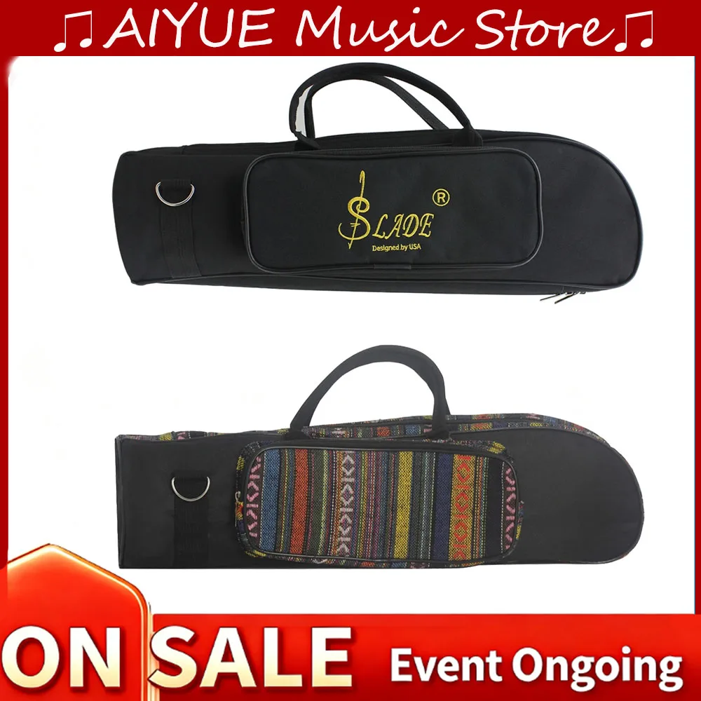 Trumpet Bag Oxford Cloth Handbag Cotton Bag Ethnic Style Waterproof Trumpet Bag Large Side Pocket Shoulder Wind Instrument Parts