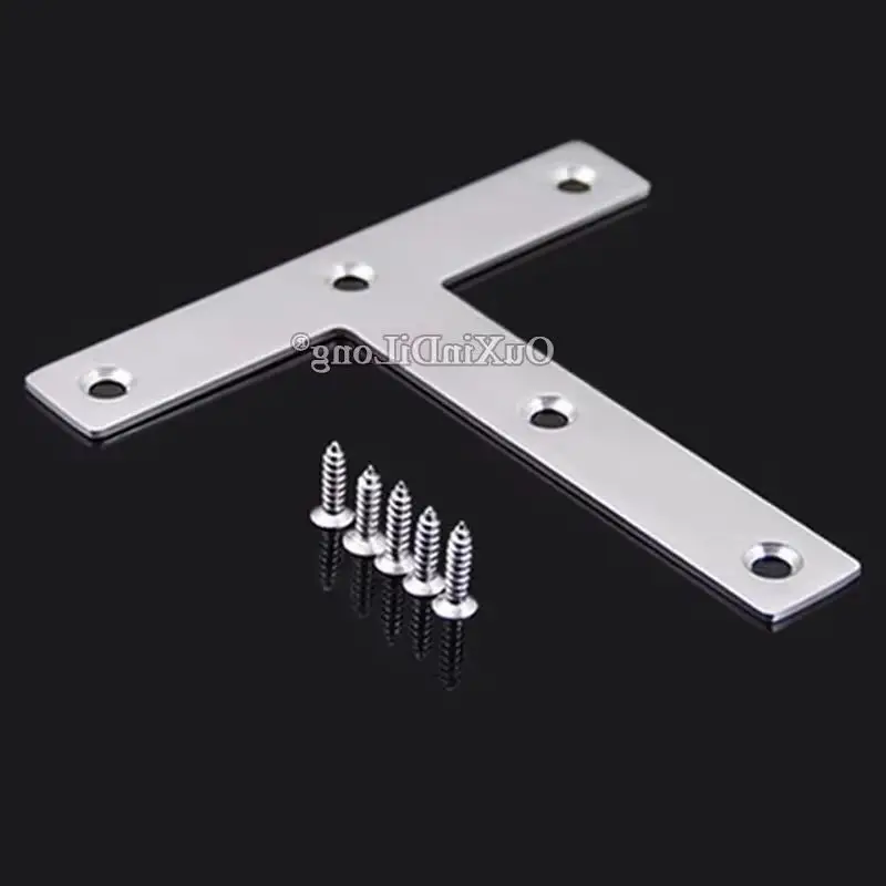 50PCS 120X120X20mm Stainless Steel Corner Braces T Shape Right Angle Wood Board Frame Support Brackets Furniture Connect Parts