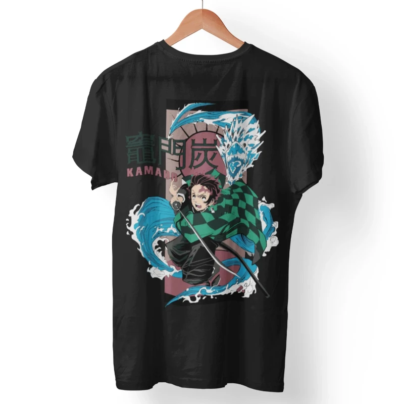 

Мужская футболка в стиле аниме Demon Killer Tanjiro Kamado, новинка лета Y2K, мужская и женская модная одежда больших размеров для пар
