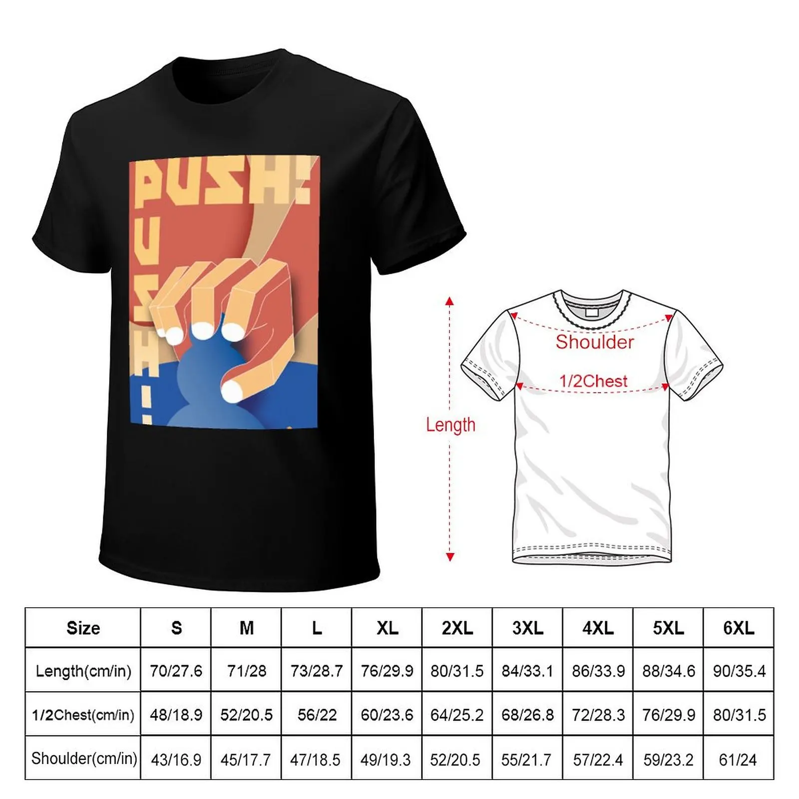 PUSH! T-Shirt Casual Daily Graphic Tee