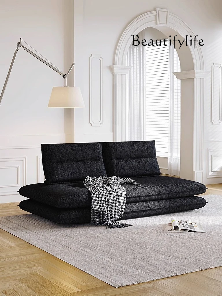 

French living room floor-to-ceiling multi-functional fabric sofa bed integrated dual-purpose reclining and sleeping