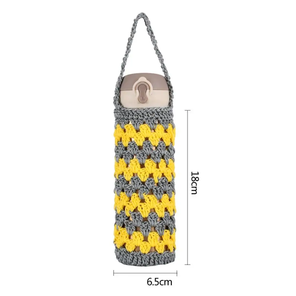 Reusable Water Bottle Cover Knitted Handmade Water Bottle Bag with Strap Water Bottle Carrier Bag Water Bottle Accessories