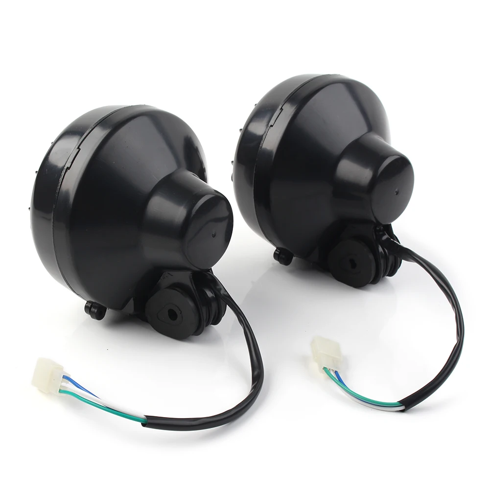 2PCS Front Head Light Lamp Headlight For Quad Dirt Bike ATV Dune Buggy 70/110/125/150/150cc 4 Wheeler for Yamaha Banshee 87-2006