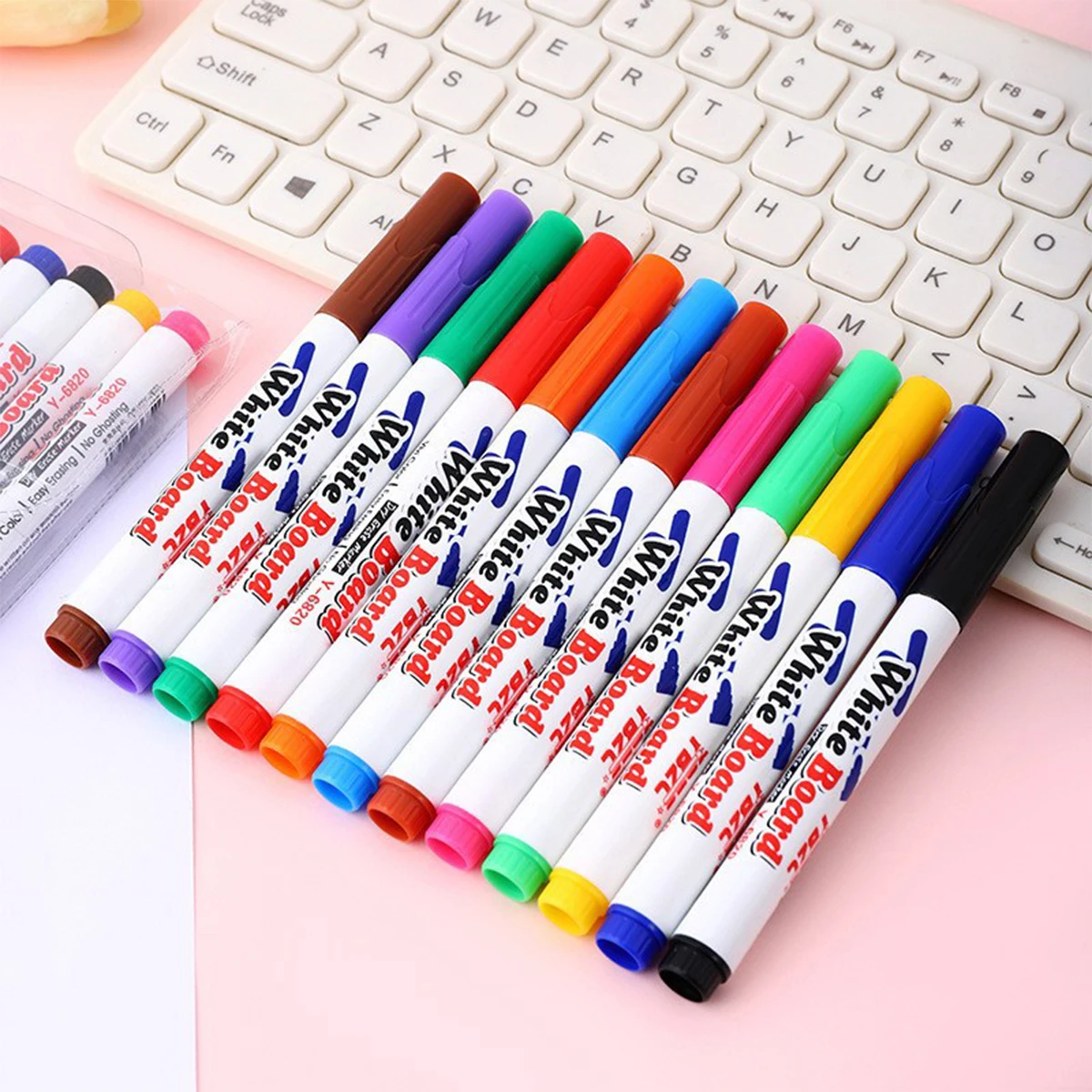 8pcs/12pcs Colorful Floating Pens with Free Small Spoon Paint Brush Set Learning and Cultural Supplies