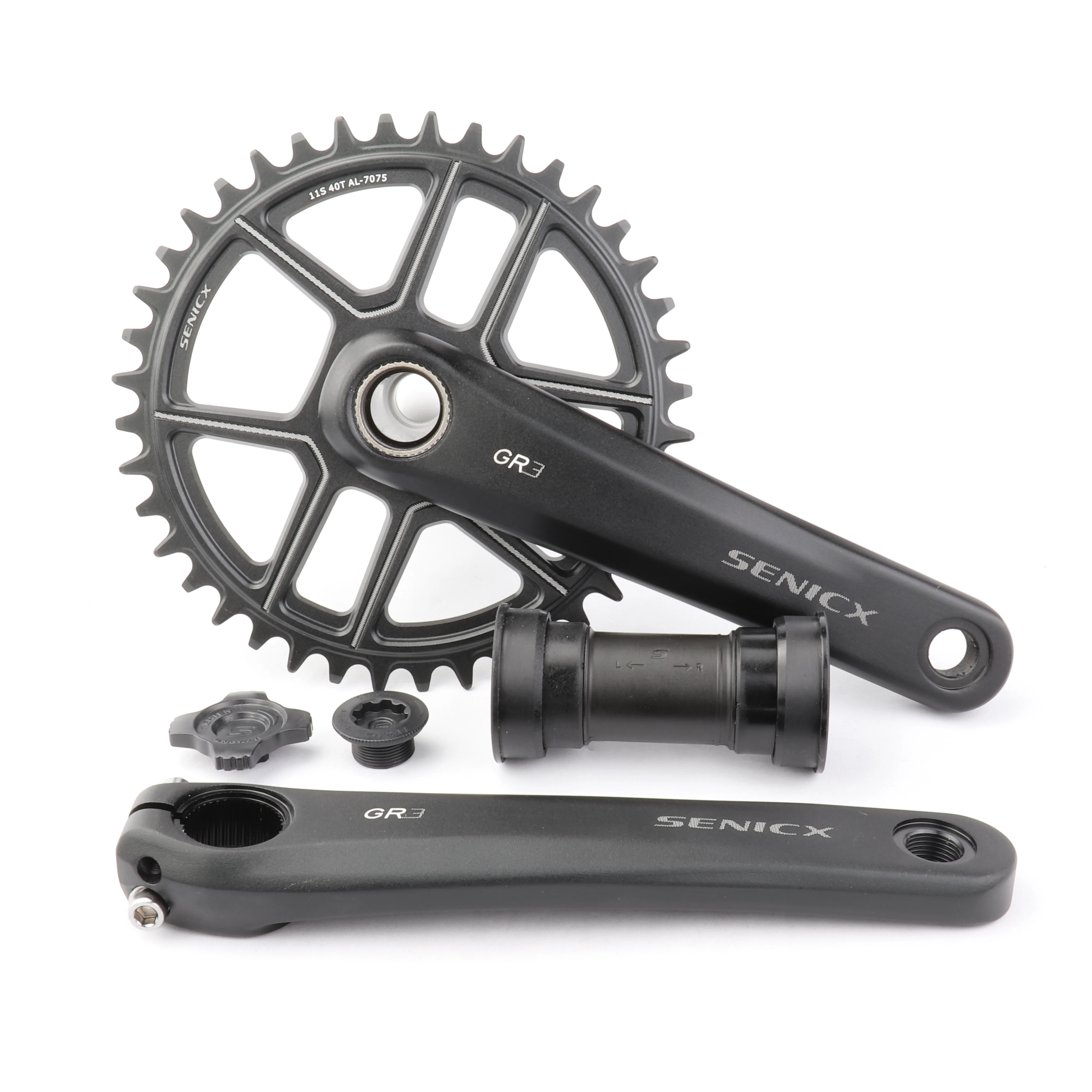 Senicx Gravel Bike Crankset 40/40T165mm 170mm 175mm Crank 10/11S
