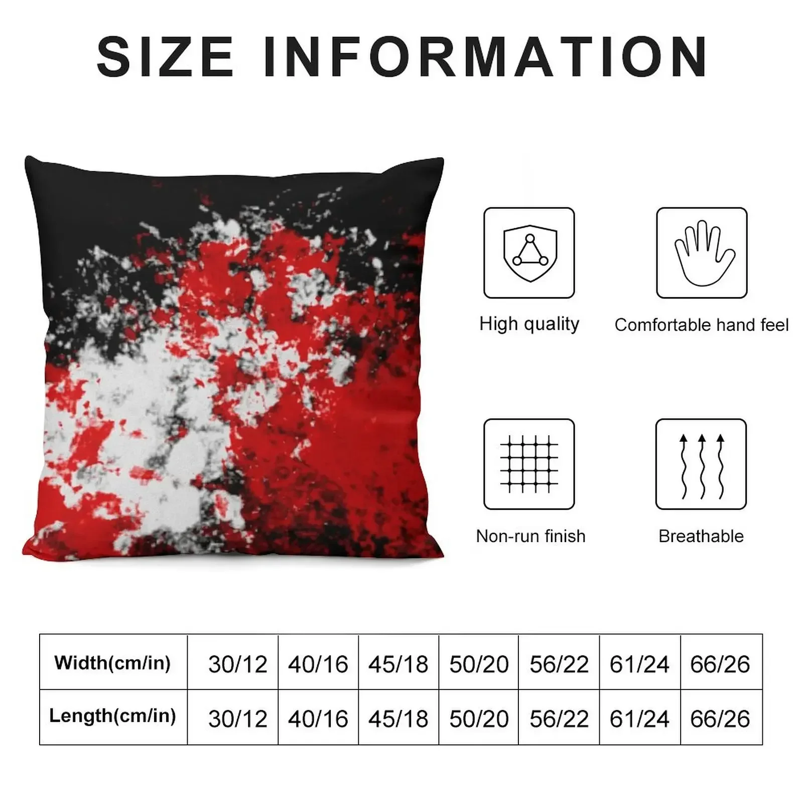 Red And White Splats Throw Pillow Christmas Cushion For Home Pillow Covers Decorative Pillow Cases