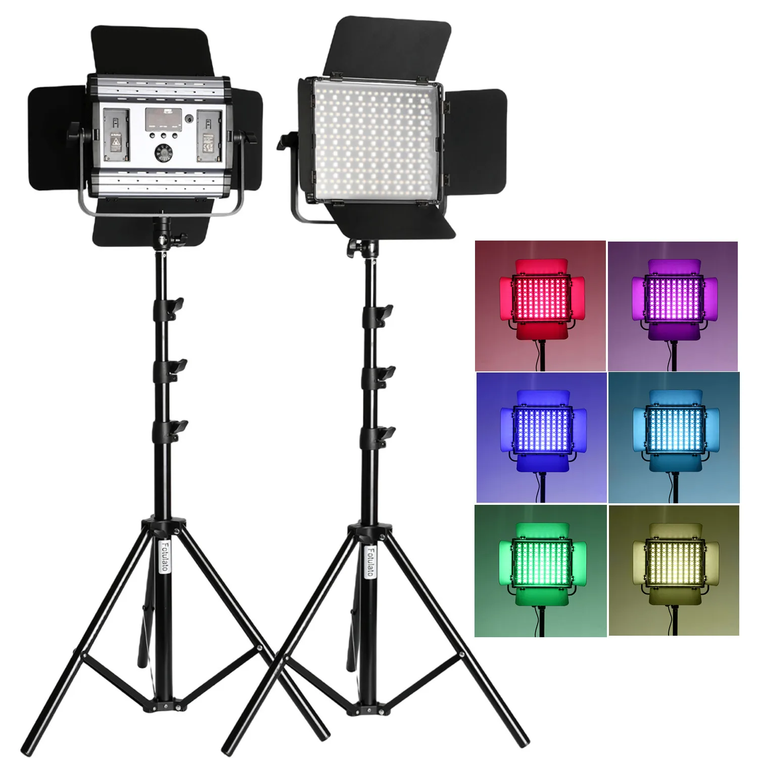 

36W RGB Led Light Photography Lamp 0-360 Adjustable Colors with LCD Screen/U Bracket for Studio YouTube TikTok Video Shooting