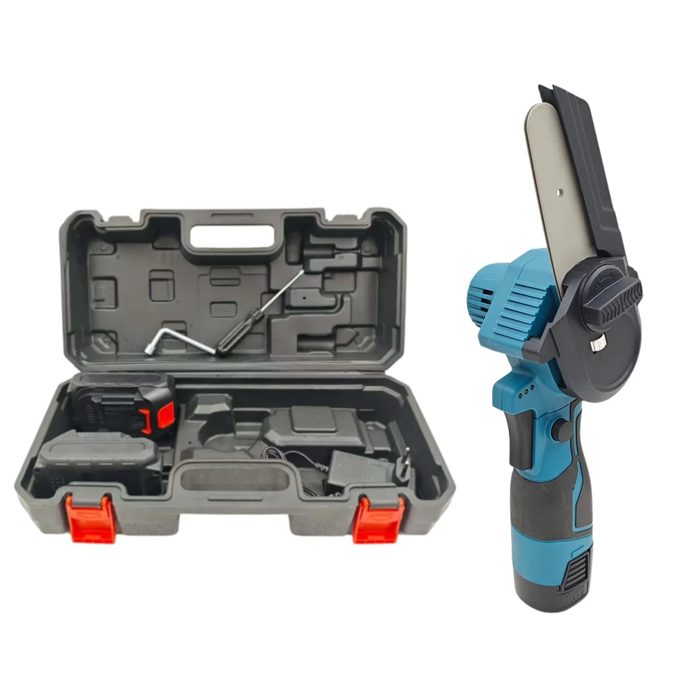 hit productHot Selling 4 Inch Battery Brushed Motor 550W Chain Saw One-Hand Mini Electric Wood Cutting Machine OEM DIY Customiza