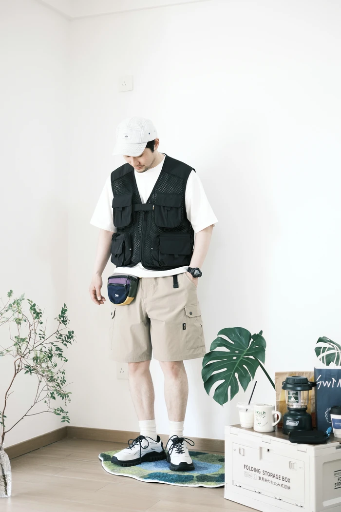 Japanese Style Casual Small Crossbody Bag Waterproof Waist Bag Nylon Cloth Shoulder Bag Durable Fanny Pack