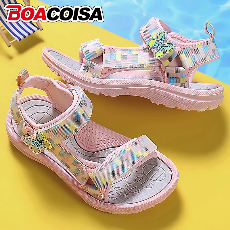 

Kids Sandals Shoes Boys Outdoor Open-Toe Sports Shoes Summer Sports Hiking Beach Sandals for Children Casual Girls Size 25-38