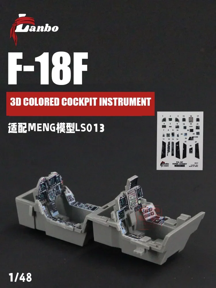 Lambo 3D Color Cockpit Instrument 48117 F/A-18F Fighter Modification Adapted to MENG 1/48 Scale