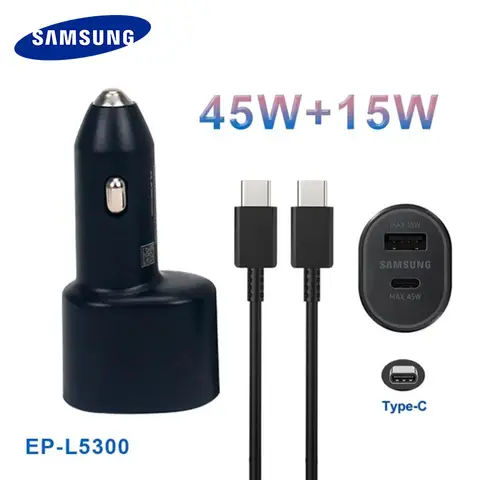 Samsung Type C Car Charger Super Fast Charge 45W for Car Samsung Galaxy A17 A54 A52 A56 A25 A13 S24 S25 Ultra S23 S22 S21 FE S10