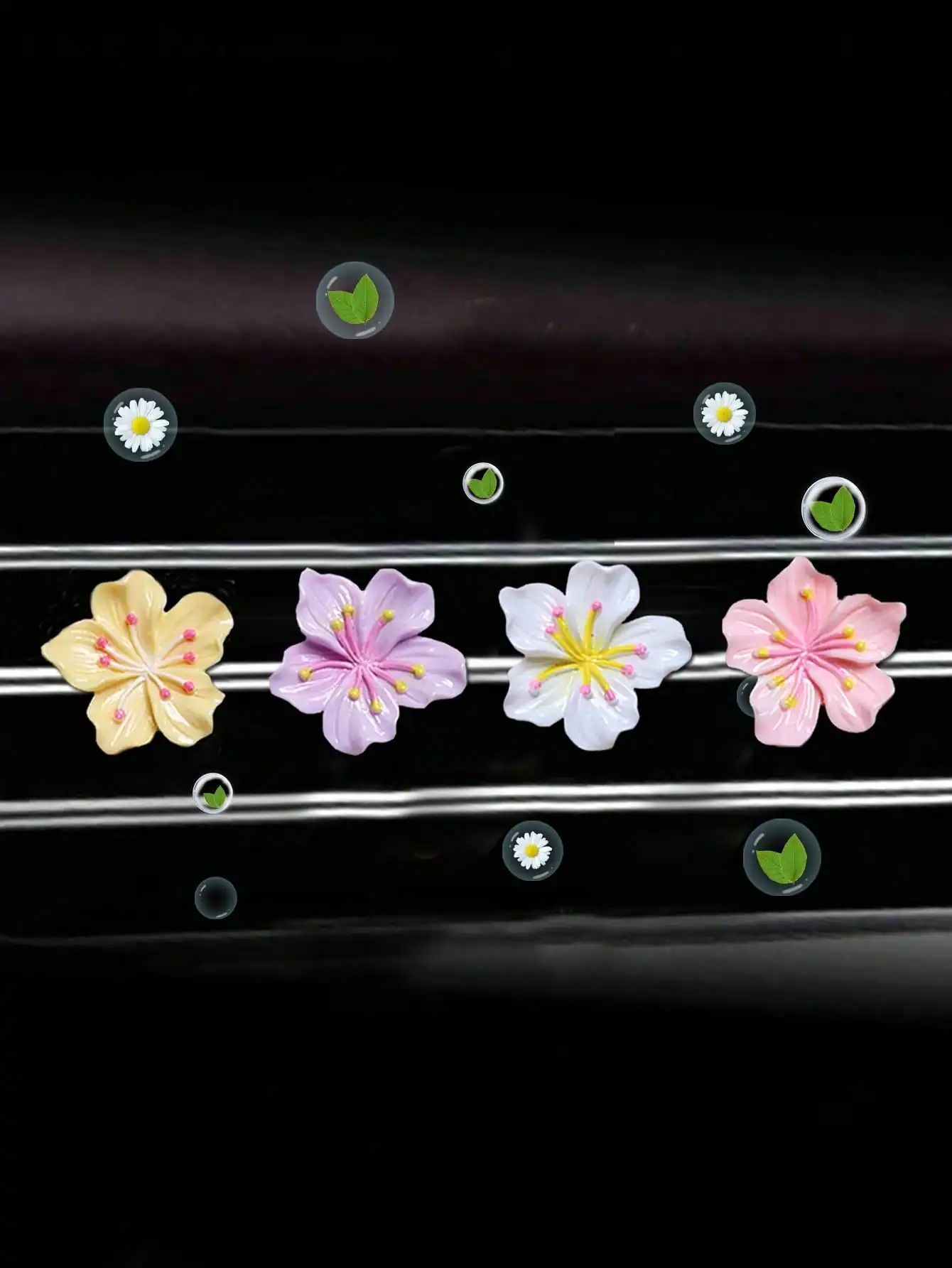 2-Piece Set of Bright Peach Blossom Cherry Blossom Car Air Freshener with Fresh Color image 4