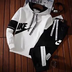 Men's Spring Luxury Brand Printed Sportswear Casual Solid Color Sports Shirt+2 pieces of Windbreak Designer Outdoor Sports Set