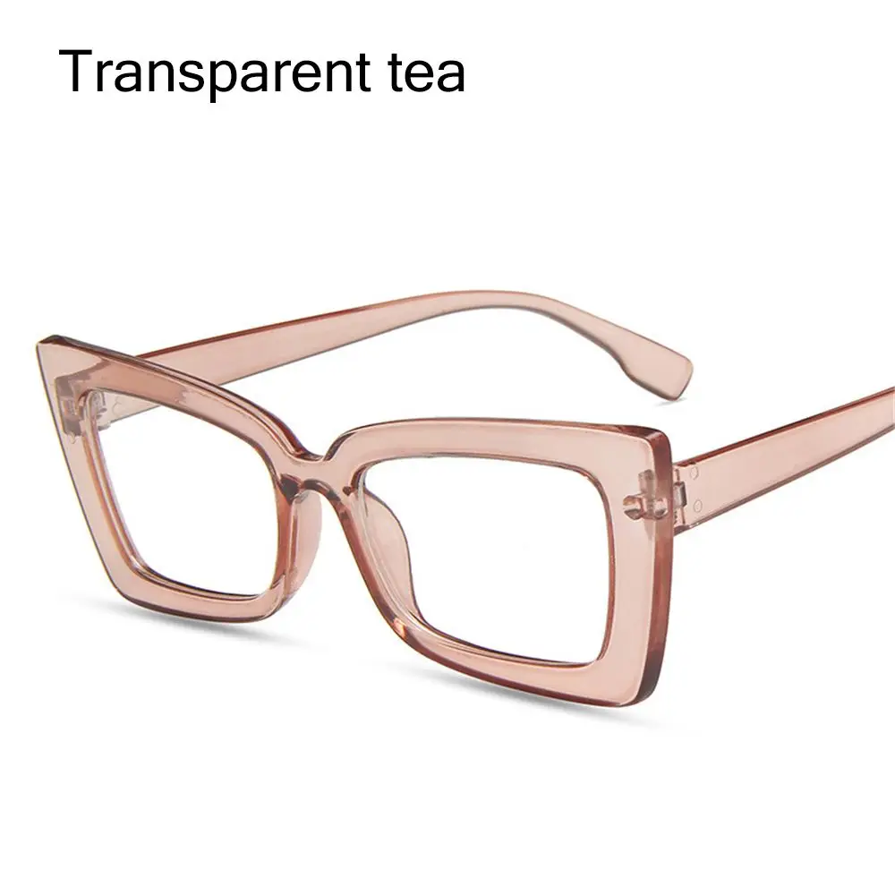 Transparent Myopia Glasses Frame Office Eyeglasses Anti Blue Light Cat Eye Glasses Computer Goggles Clear Glasses